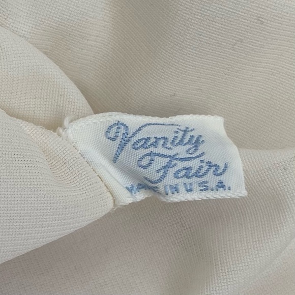 VINTAGE Vanity Fair Lace Sleeveless White Cream Chiffon Nightgown XS - Picture 6 of 8